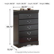 Huey Vineyard Five Drawer Chest