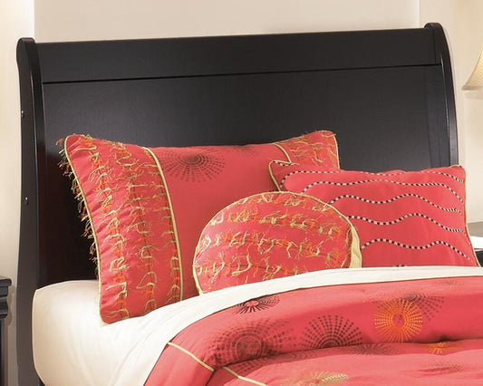Huey Vineyard Twin Sleigh Headboard Bed with Mirrored Dresser