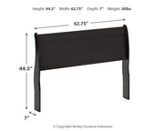 Huey Vineyard Queen Sleigh Headboard Bed with Mirrored Dresser