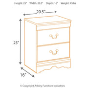Huey Vineyard Two Drawer Night Stand