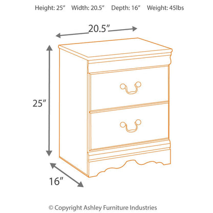 Huey Vineyard Two Drawer Night Stand