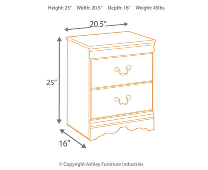 Huey Vineyard Two Drawer Night Stand