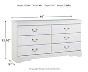 Anarasia Six Drawer Dresser