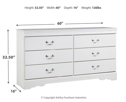 Anarasia Six Drawer Dresser