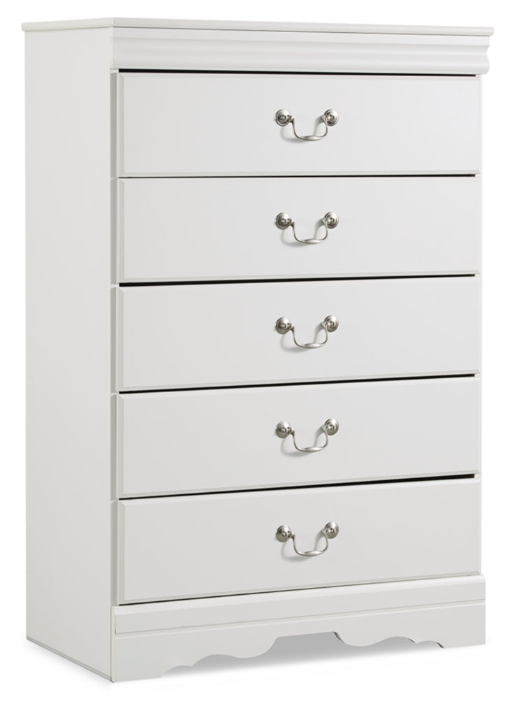 Anarasia Twin Sleigh Headboard, Dresser, Mirror and Chest