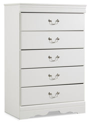 Anarasia Twin Sleigh Headboard, Dresser, Mirror and Chest