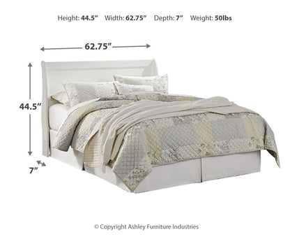 Anarasia Queen Sleigh Headboard, Dresser, Mirror and Chest
