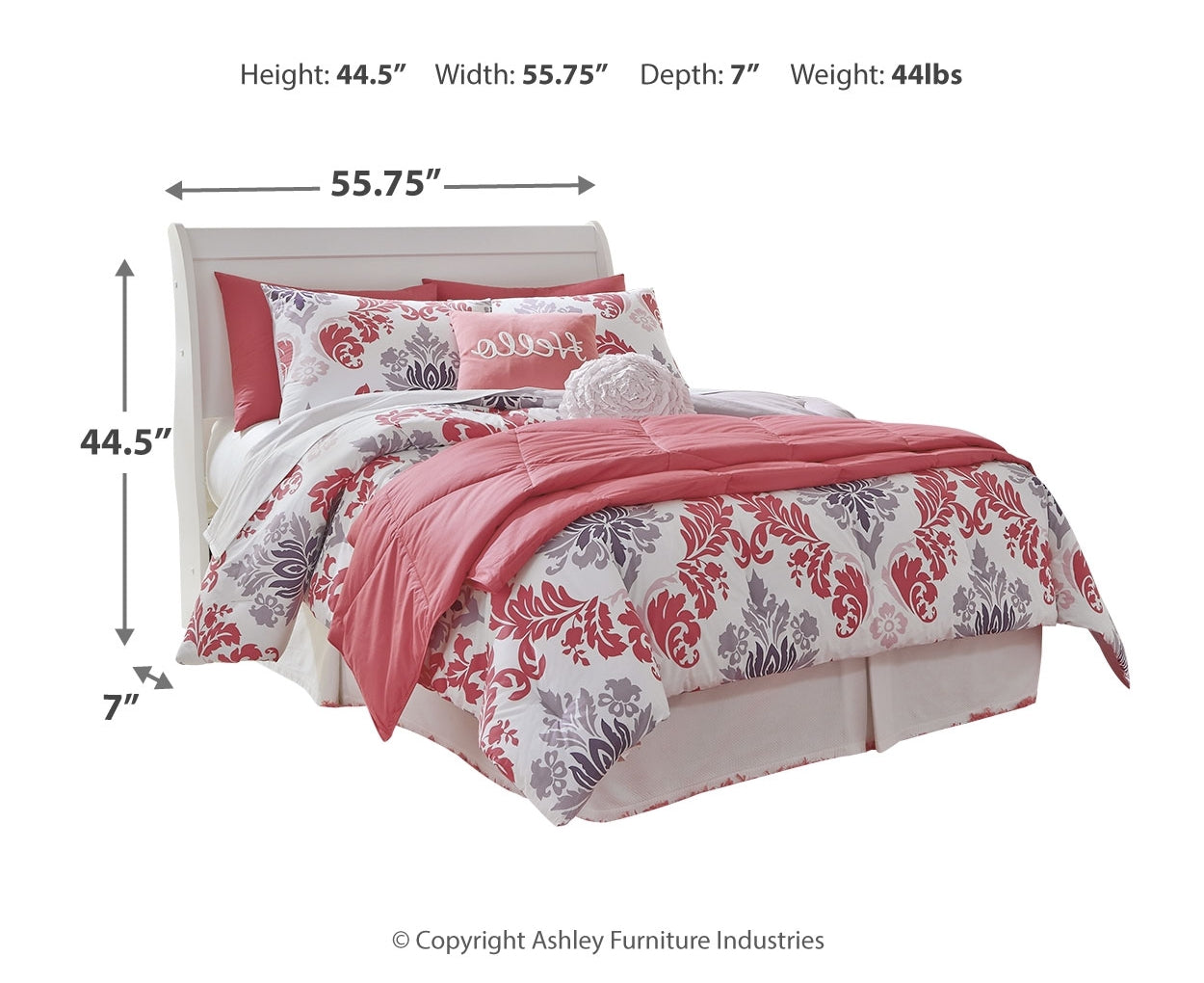 Anarasia Full Sleigh Headboard, Dresser, Mirror and Chest