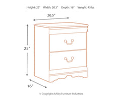Anarasia Two Drawer Night Stand