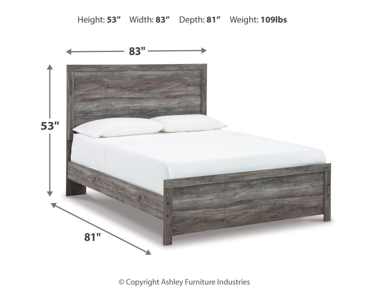 Bronyan Queen Panel Bed with Mirrored Dresser and Nightstand