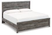 Bronyan King Panel Bed with Mirrored Dresser, Chest and Nightstand