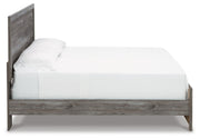Bronyan King Panel Bed with Mirrored Dresser and Nightstand
