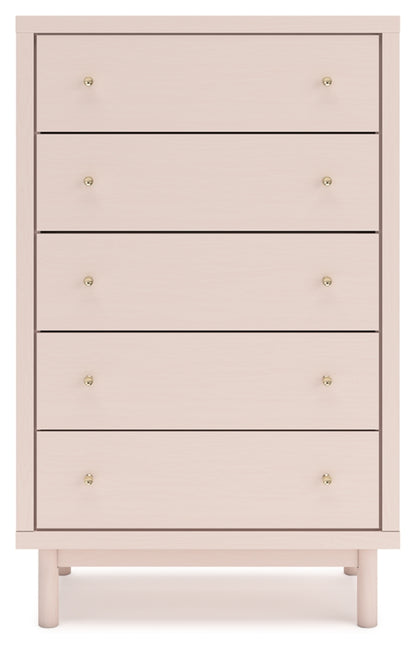 Wistenpine Twin Upholstered Panel Headboard with Mirrored Dresser and Chest