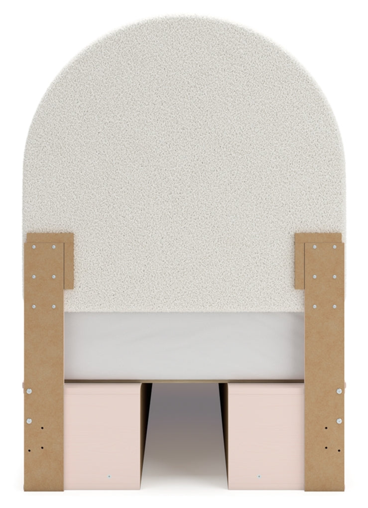 Wistenpine Twin Upholstered Panel Bed with Storage