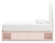 Wistenpine Twin Upholstered Panel Bed with Storage