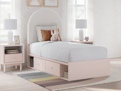 Wistenpine Twin Upholstered Panel Bed with Storage