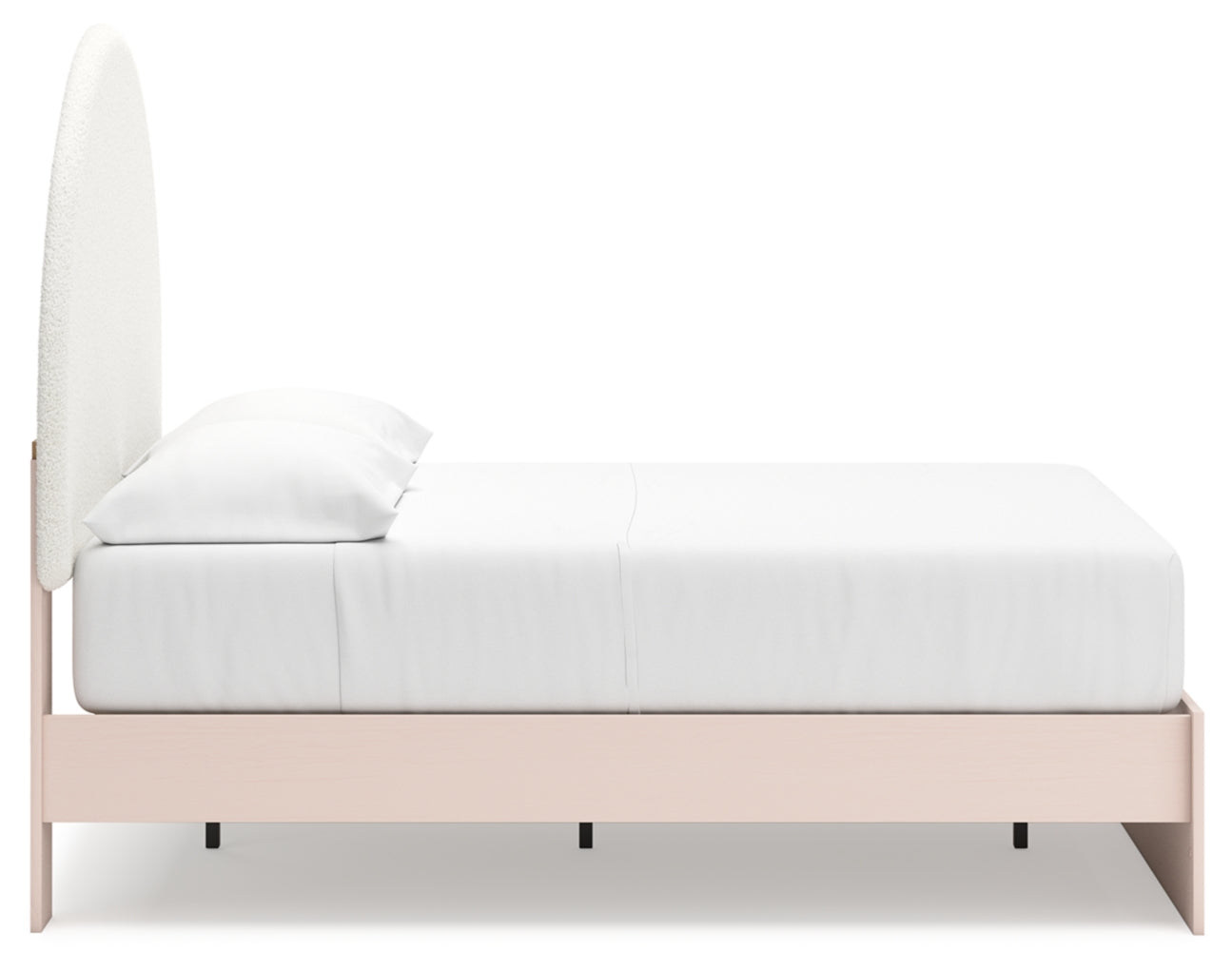Wistenpine Full Upholstered Panel Bed with Mirrored Dresser and Chest
