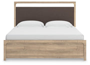 Hollymount King Upholstered Panel Bed, Dresser, Mirror and Nightstand