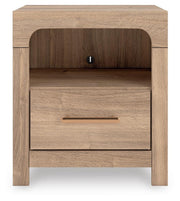 Hollymount King Upholstered Panel Bed, Dresser, Mirror and Nightstand