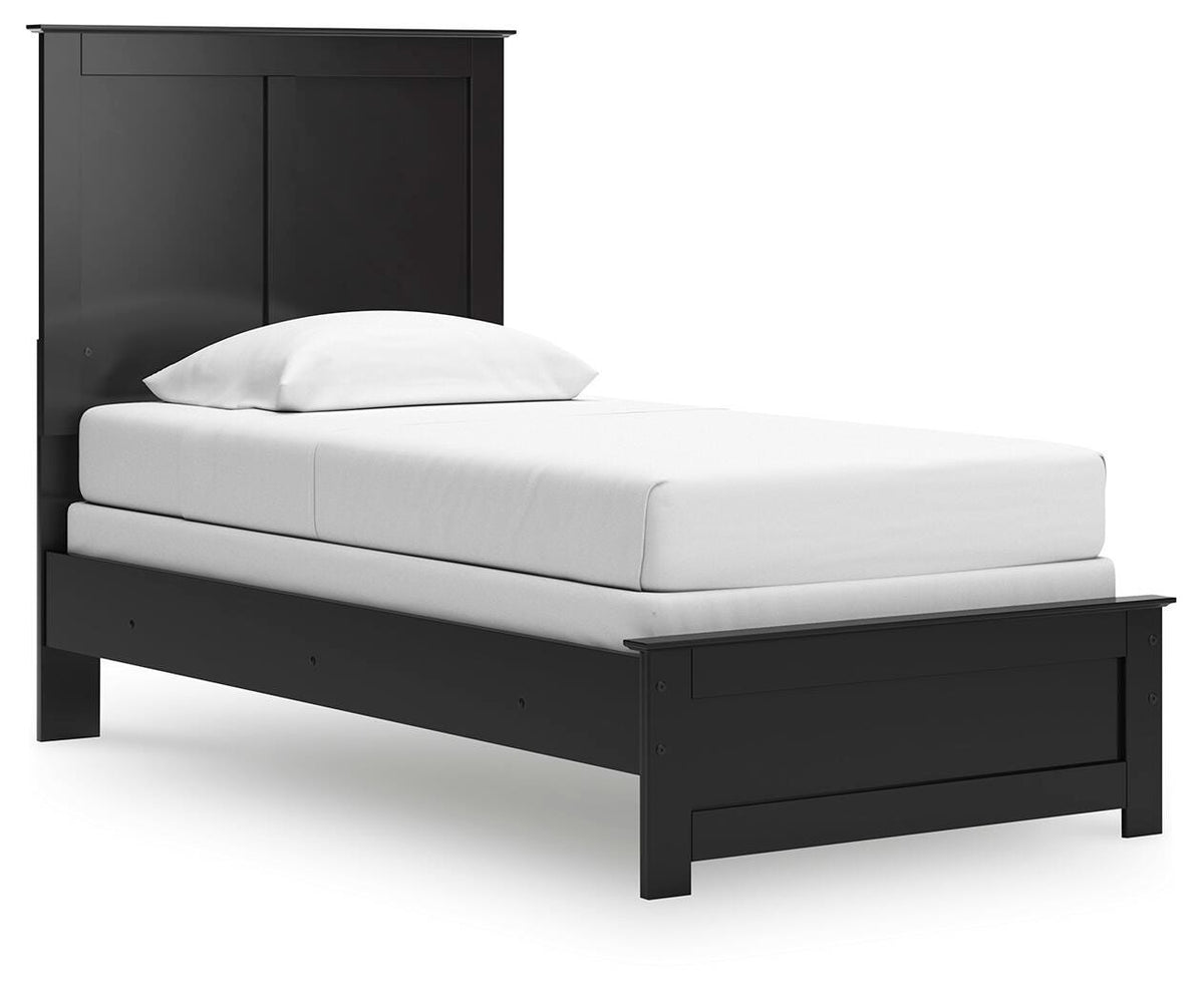 Maribel Twin Panel Bed, Dresser and Mirror