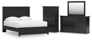Maribel Queen Panel Bed, Dresser, Mirror and Chest