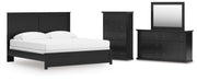 Maribel King Panel Bed, Dresser, Mirror and Chest