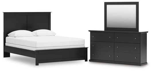 Maribel Queen Panel Bed, Dresser and Mirror