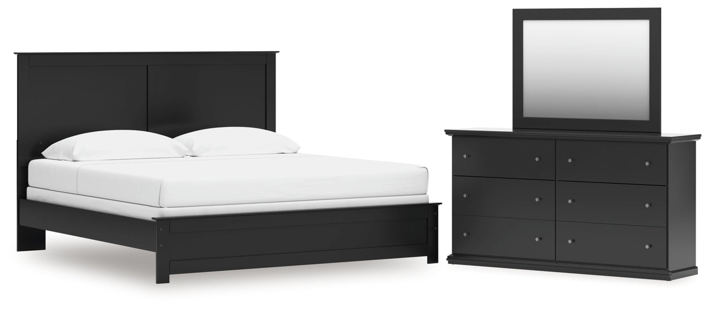 Maribel King Panel Bed, Dresser and Mirror