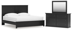 Maribel King Panel Bed, Dresser and Mirror