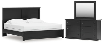 Maribel King Panel Bed, Dresser and Mirror