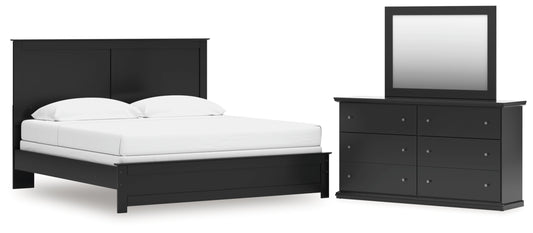 Maribel King Panel Bed, Dresser and Mirror