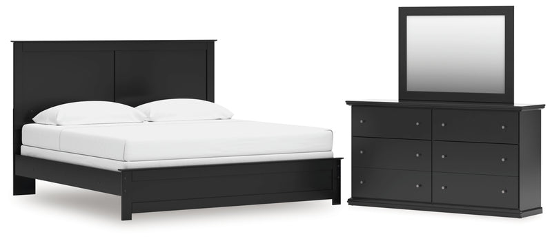 Maribel King Panel Bed, Dresser and Mirror
