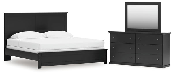 Maribel King Panel Bed, Dresser and Mirror