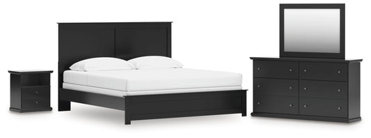Maribel King Panel Bed, Dresser, Mirror and Nightstand