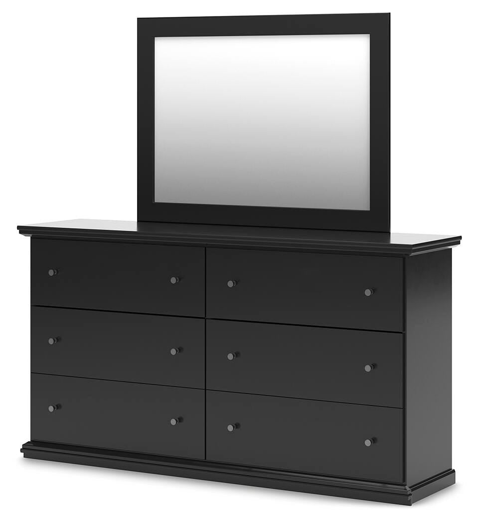 Maribel Queen Panel Bed, Dresser, Mirror and Nightstand