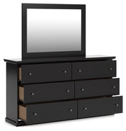 Maribel Full Panel Bed, Dresser, Mirror and Chest