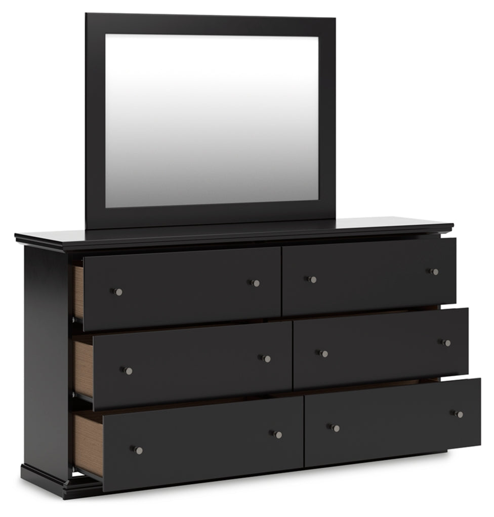 Maribel Twin Panel Bed, Dresser, Mirror and Chest
