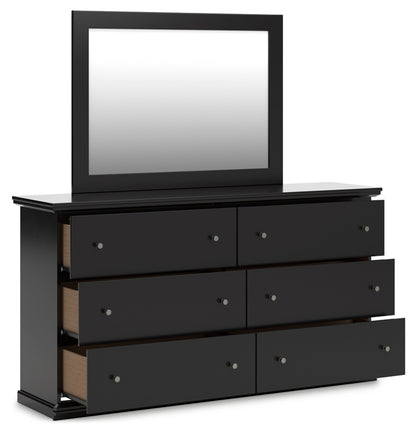 Maribel Twin Panel Bed, Dresser, Mirror and Chest