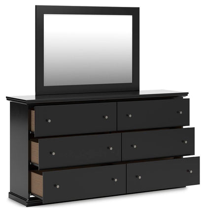 Maribel Twin Panel Bed, Dresser and Mirror