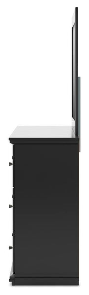 Maribel Queen Panel Bed, Dresser, Mirror and Nightstand
