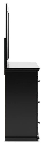 Maribel Twin Panel Bed, Dresser and Mirror