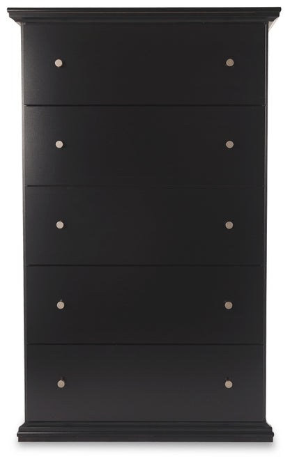 Maribel Queen Panel Bed, Dresser, Mirror and Chest