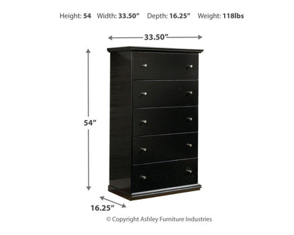 Maribel Five Drawer Chest