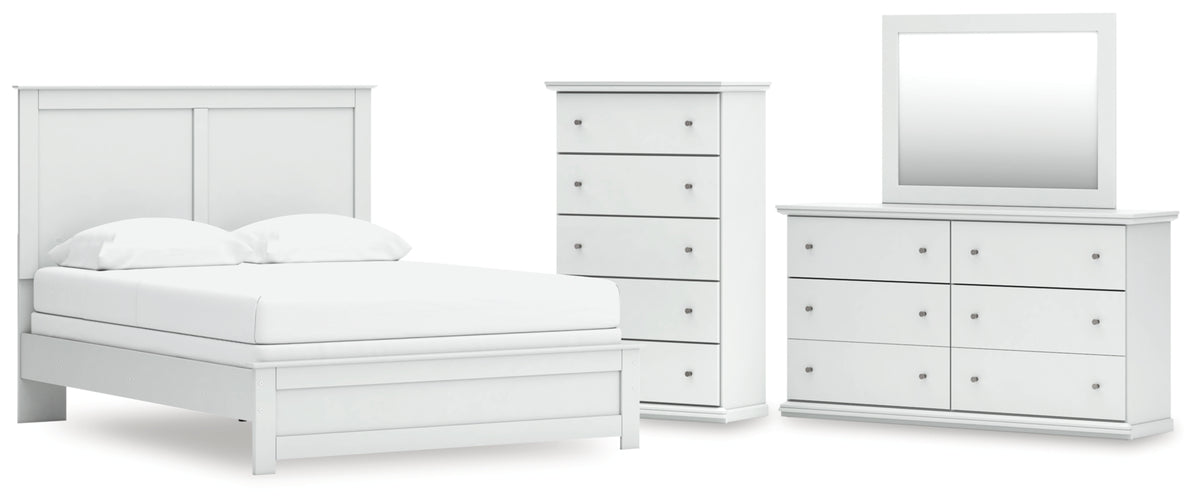 Bostwick Shoals Queen Panel Bed, Dresser, Mirror and Chest