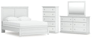 Bostwick Shoals Queen Panel Bed, Dresser, Mirror and Chest