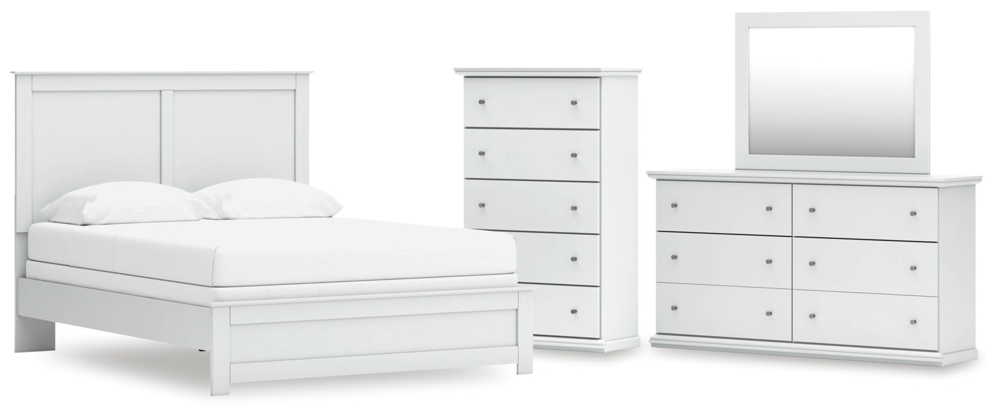 Bostwick Shoals Queen Panel Bed, Dresser, Mirror and Chest