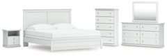 Bostwick Shoals King Panel Bed, Dresser, Mirror, Chest and Nightstand