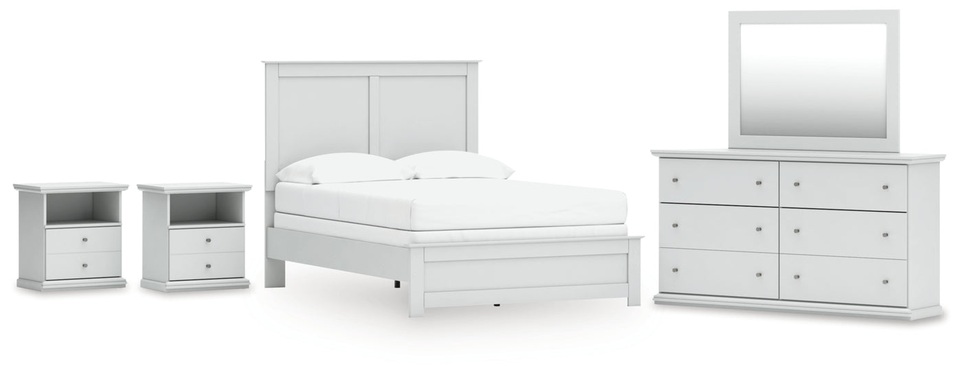 Bostwick Shoals Full Panel Bed, Dresser, Mirror and Nightstand