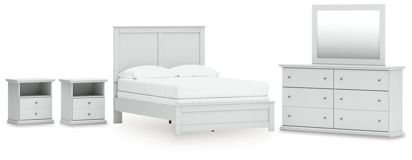 Bostwick Shoals Full Panel Bed, Dresser, Mirror and Nightstand
