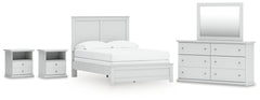 Bostwick Shoals Full Panel Bed, Dresser, Mirror and Nightstand